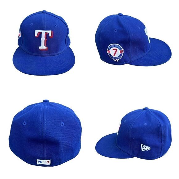 Texas Rangers New Era Hat 2017 Pudge‎ Rodriguez HOF Induction Patch 7 1/8 Rare - Picture 1 of 7